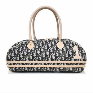 Auth Christian Dior Boston Bowling bag Diorissimo Girly Chic#1 Trotter Bag